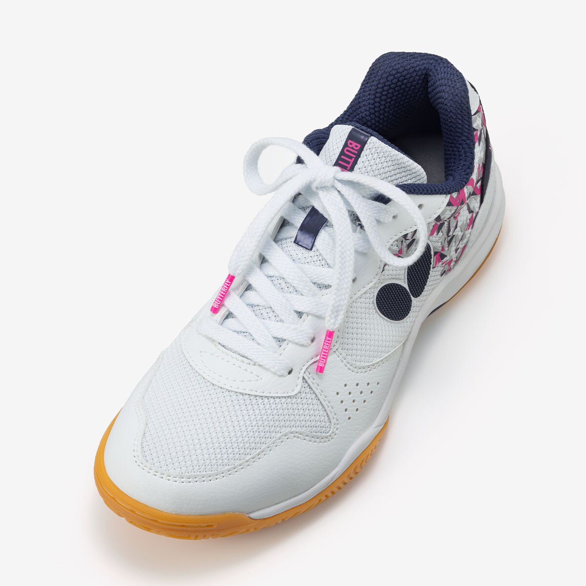 Butterfly Vilight II Table Tennis Shoes - White - Above - Front - Angle